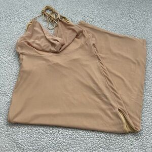 New Oh Polly Tan Midi Dress